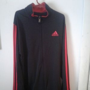 Black and red adidas vintage track jacket NEW XL